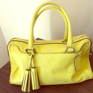 Coach yellow handbag